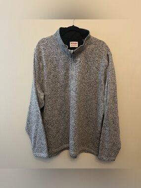 NWT Wrangler 1/4 Zip Grey Fleece Pullover Men's Size 2XL Outdoor Gorpcore